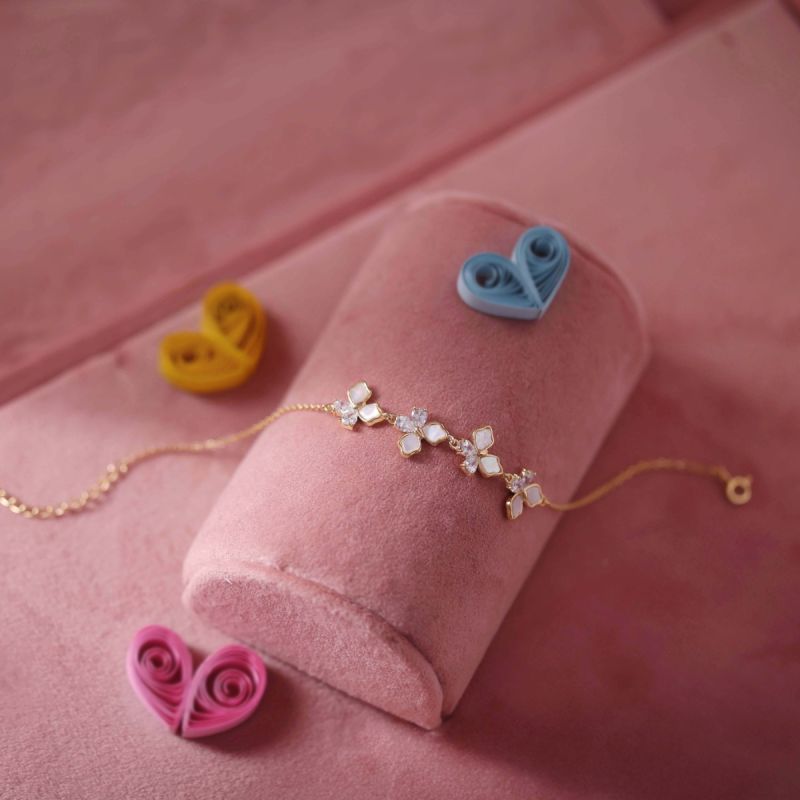 Floral Harmony Silver Bracelet