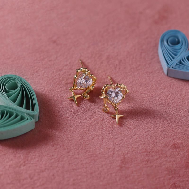 Whimsical Love Silver Studs