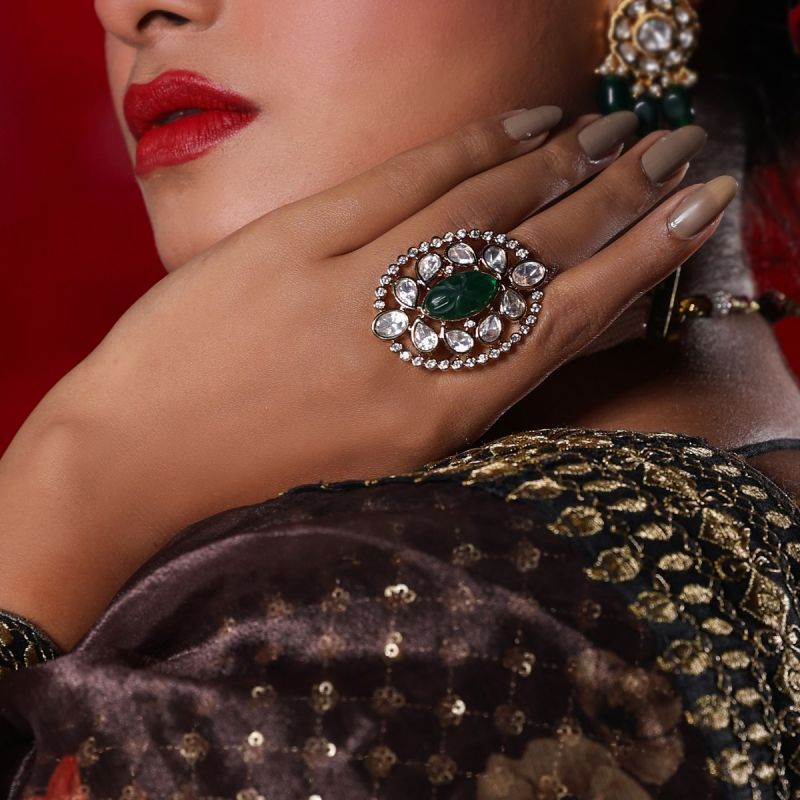 Leafy Glam Adjustable Ring