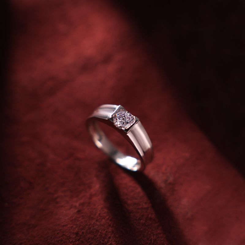 Shimmer Men Silver Ring