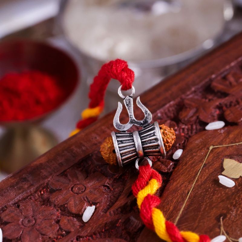 Divine Blessings Silver Rakhi
