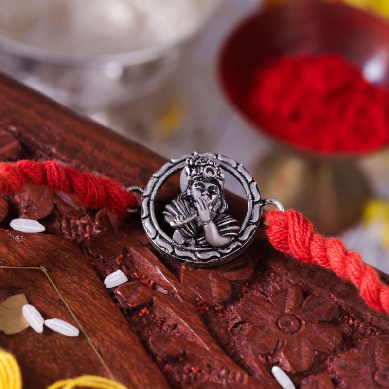 Sacred Krishna Silver Rakhi