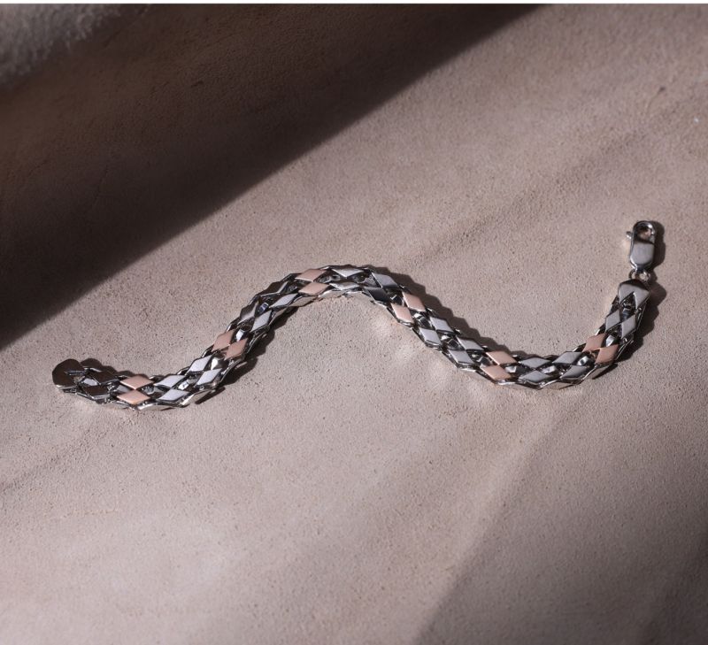 Robust Links Men Silver Wristlet