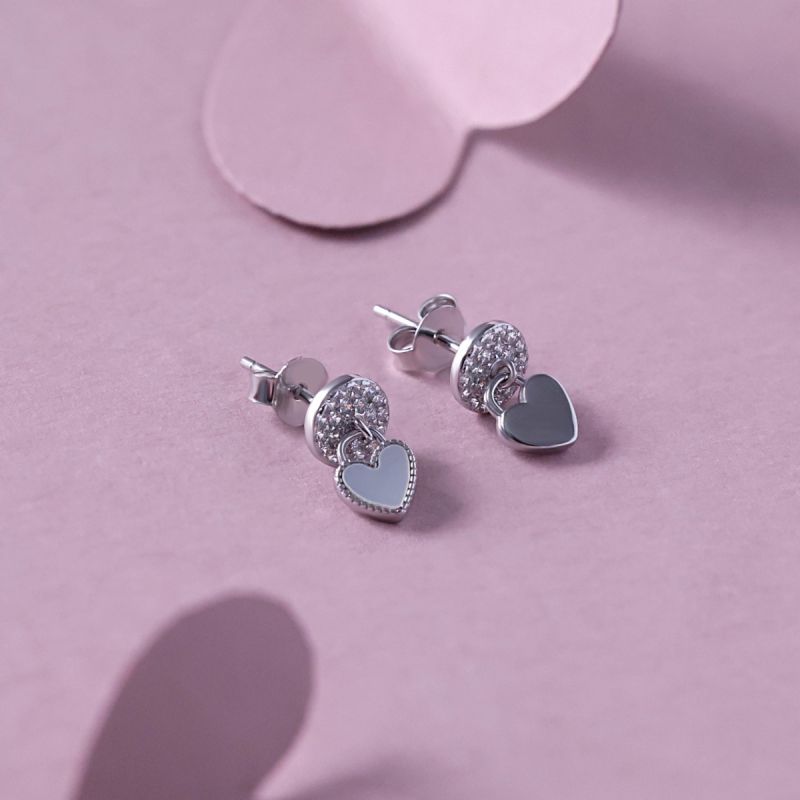Glam Romance Silver Earrings