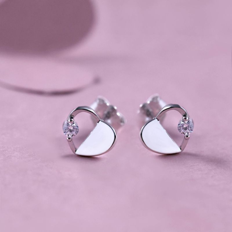 Everyday Heartbeat Silver Earrings